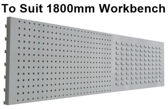 picture of QMP Louvred & Perforated Back Panel to Suit 1800mm Workbench - Light Grey - [QM-BPLVPF1800LX]