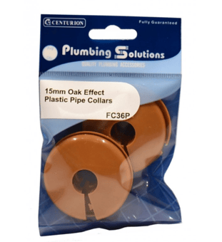 picture of Plastic Radiator Pipe Collars - Oak Effect - 15mm - 4 Pack - CTRN-CI-FC36P