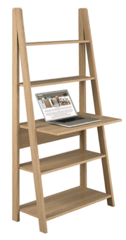 picture of LPD Furniture Tiva Ladder 3 Shelves Desk - Oak - [PRMH-LPD-TIVAOAKDESK]
