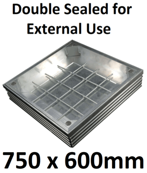 picture of Double Sealed for External Use - Recessed Aluminium Cover - 750 x 600mm - [EGD-DS-60-7560]