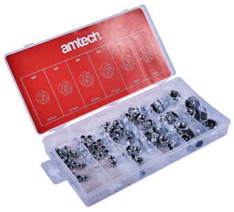 Picture of Amtech 100pc Assorted Locking Nuts - [DK-S6220]