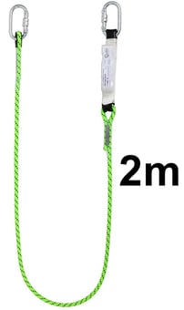 picture of G-Force Shock Absorbing Lanyard with Karabiners - 2m - [GF-GFBW100LB101011011]