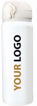 Picture of Branded With Your Logo - Thermic Vacuum Steel Flask - White Colour - [IH-PC-C5625-WHITE]
