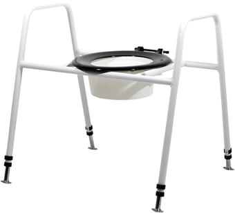 picture of Aidapt Skandia Combined Bariatric Raised Toilet Seat and Frame - Configuration Floor Fixed with Splash Guard - [AID-VR158B] - (HP)