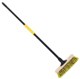 picture of Bulldozer Stiff Dual PET Wooden Broom With Metal Handle - 279mm/11 Inch - [TB-BDZCOP02BY]