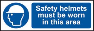 Picture of Spectrum Safety helmets must be worn in this area - RPVC 300 x 100mm - SCXO-CI-11409