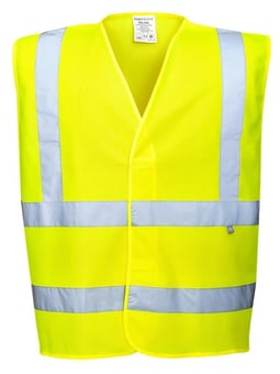 picture of Portwest - Hi-Vis Yellow Anti Static Vest - Flame Resistant - PW-FR71YER