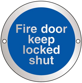 picture of Fire Door Keep Locked Shut - BS5499 Part 1 & 5 - 75mm Dia - Aluminium - [AS-SAT28-ALU]