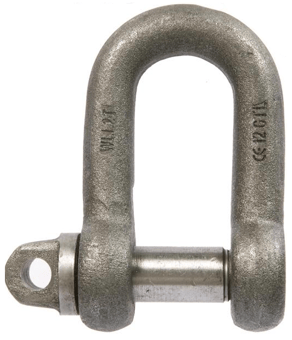 Picture of 4.5t WLL Galvanised Small Dee Shackle c/w Type A Screw Collar Pin - 1" X 1 1/8" - [GT-HTSDG4.5]