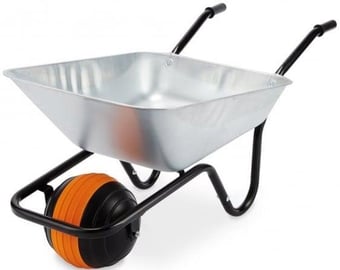 Walsall Duraball - Heavy Duty Wheelbarrow - Galvanised Pan - Puncture Proof  - Ball Wheel - 85 Litre [WB-PPBW]