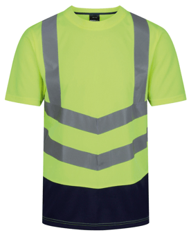 Picture of Regatta Pro Hi Vis Tee - Hi-Vis Yellow/Navy - BT-TRS194-HVYNVY