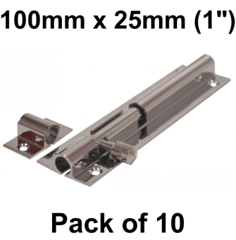 picture of CP Straight Barrel Bolt - 100mm x 25mm (1") - Pack of 10 - [CI-DB26L]