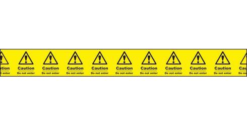75mm x 250m ‘Caution do not enter’ Non Adh Barrier Tape - [SCXO-CI-14707] - (DISC-R)