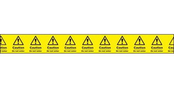 picture of 75mm x 250m ‘Caution do not enter’ Non Adh Barrier Tape - [SCXO-CI-14707] - (DISC-R)