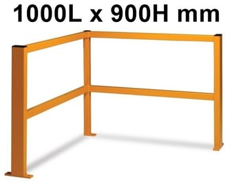 picture of QMP Fully Welded Barrier - Corner Barrier - Open - 1000L x 900H mm - [QM-RBCU1090OYXX]
