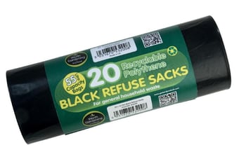 Picture of Garland 20x Recyclable Refuse Sacks Black 55ltr - [GRL-W3200]