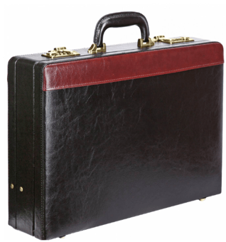 Picture of Budget Attache Case - 44.5 x 32 x 11cm - Black/Brown - [TI-HQ05-AB-BR] - (HP) - (NS-28-NOV)