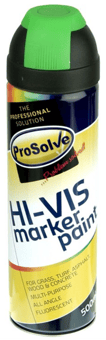 picture of Prosolve Hi-Vis Marker Paint Aerosol 500ml Fluorescent Green - [PV-PVHIVISFGA]