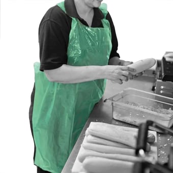 picture of Shield Standard Length Disposable Aprons on a Roll Green - [BM-A2G/R]