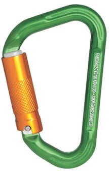 Picture of Kratos Green Aluminium Triple Action Locking Karabiner - 19.5mm Gate Opening - [KR-FA5030422B]