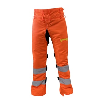 picture of Francital Type B Chaps HV Prior Forestry Trousers - Hi Viz Orange - SF-FI598HV