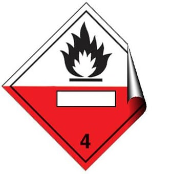 picture of UN Placards - Spontaneously Combustible 4 Sign - 250 X 250Hmm - Self Adhesive Vinyl - [AS-DA52-SAV]
