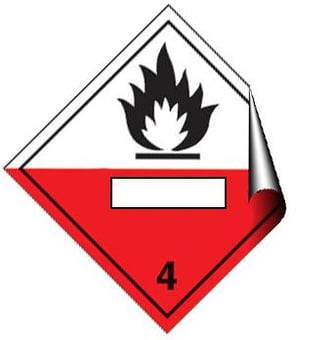 Picture of UN Placards - Spontaneously Combustible 4 Sign - 250 X 250Hmm - Self Adhesive Vinyl - [AS-DA52-SAV]