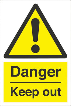 Picture of Danger Keep Out Sign LARGE - 400 x 600Hmm - Rigid Plastic - [AS-WA132-RP]