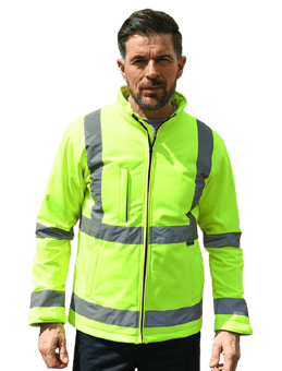 Picture of Korntex Yellow Hi Vis Premium Softshell Jacket - AP-KXSSHJYE