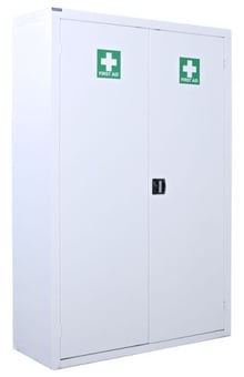 picture of QMP First Aid Cupboard - 3 Shelves - 1800H x 1200W x 460D mm - [QM-CF181246ZWXX] - (LP)