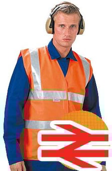 picture of Value Flame Retardant Anti Static Orange Hi Vis Vest - Breathable - BI-583 - (DISC-W)