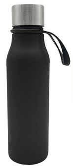 picture of Insulated Vacuum Flask Bottle - With Strap Handle - Black - 500ml - [PD-17258C-BLACK]  (DISC-W)
