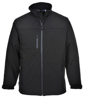 picture of Portwest - TK50 Black Breathable Softshell Jacket - PW-TK50-BKR