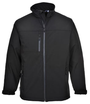 Picture of Portwest - TK50 Black Breathable Softshell Jacket - PW-TK50-BKR
