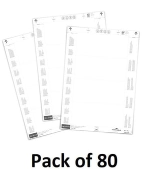 picture of Insert Sheets for Logistic Pockets - 150 x 67 mm - White - Pack of 80 - [DL-100302]