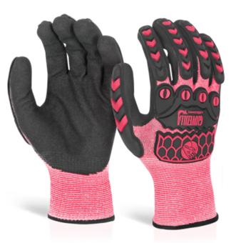 picture of Glovezilla Glow In The Dark Foam Nitrile Pink Gloves - BE-GZ66P