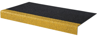 picture of Anti-Slip GRP Stair Tread - 55mm x 345mm x 1m - Black/Yellow - [BLD-ST1439BY]