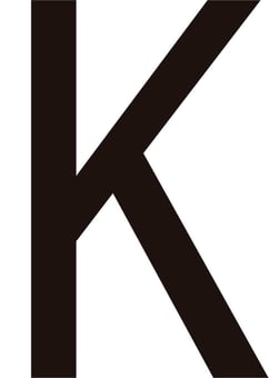 Picture of Spectrum 75mm Black Vinyl - Character ‘K’ - Pack of 10 - SCXO-CI-SVB02KL