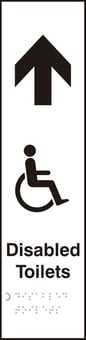 picture of Spectrum Disabled Toilets - With Graphic Arrow Up – Taktyle 75 x 300mm - SCXO-CI-TK5103BSI
