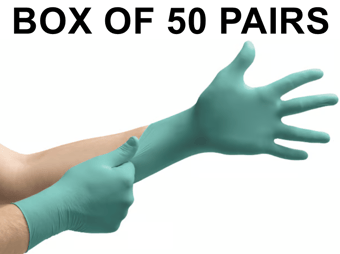 picture of Ansell Microflex NeoTouch 25-201 Disposable Neoprene Green Glove - Box of 50 Pairs - AN-25-201