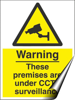 Picture of Warning These Premises are under CCTV Surveillance Sign - 300 x 400Hmm - Self Adhesive Vinyl - [AS-WA100B-SAV]
