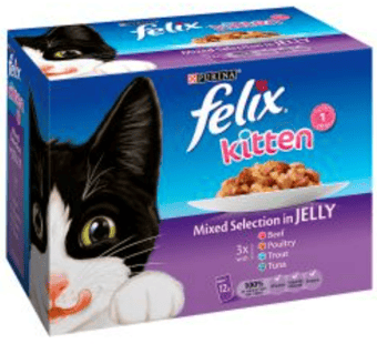 picture of Felix Kitten Mixed Selection With Beef Wet Cat Food 12 Pack 100g - [BSP-573287]
