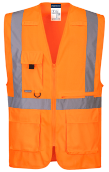 picture of Portwest Hi-Vis Executive Vest With Tablet Pocket Orange - PW-C357ORR