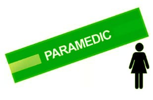 Picture of Lime Green - Ladies Pre Printed Arm band - Paramedic - 10cm x 45cm - Single - [IH-ARMBAND-G-PMED-W-S]
