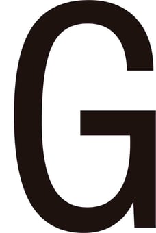 Picture of Spectrum 50mm Black Vinyl - Character ‘G’ - Pack of 10  - SCXO-CI-SVB01GL