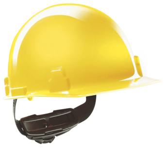 picture of MSA - Thermalgard - Yellow Helmet - Fas-Trac III PVC For ThermalGard - Non-Vented - [MS-GV825-0000000-000]