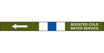 picture of Spectrum Pre-printed Pipeline Banding – Boosted Cold Water Service (400mm x 25m) - SCX