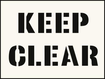 Picture of Keep Clear Stencil (400 x 600mm)  - SCXO-CI-9507J