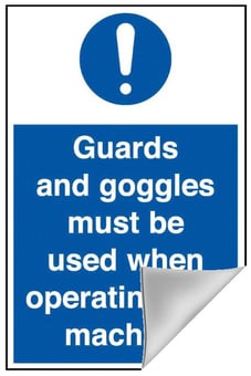 picture of Eye Protection Sign LARGE - 400 x 600Hmm - Self Adhesive Vinyl - [AS-MA82-SAV]