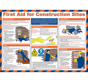 picture of First Aid For Construction Sites Poster - 590 x 420Hmm - [SA-A615]